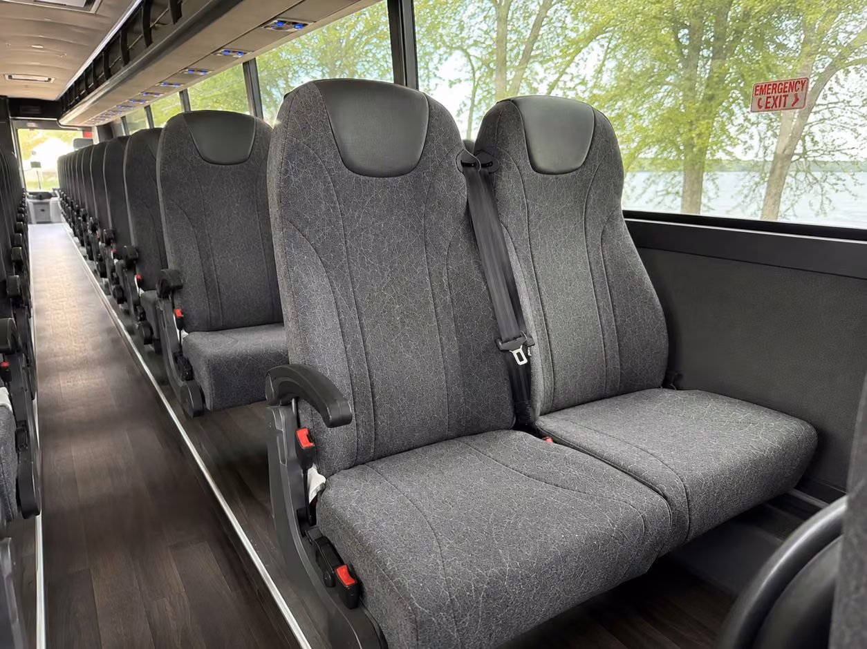 40 56 passenger charter bus interior